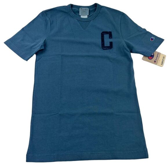 New Champion Men US XS Navy T-Shirt  Heritage Cotton Tee Reverse Weave - Picture 2 of 4